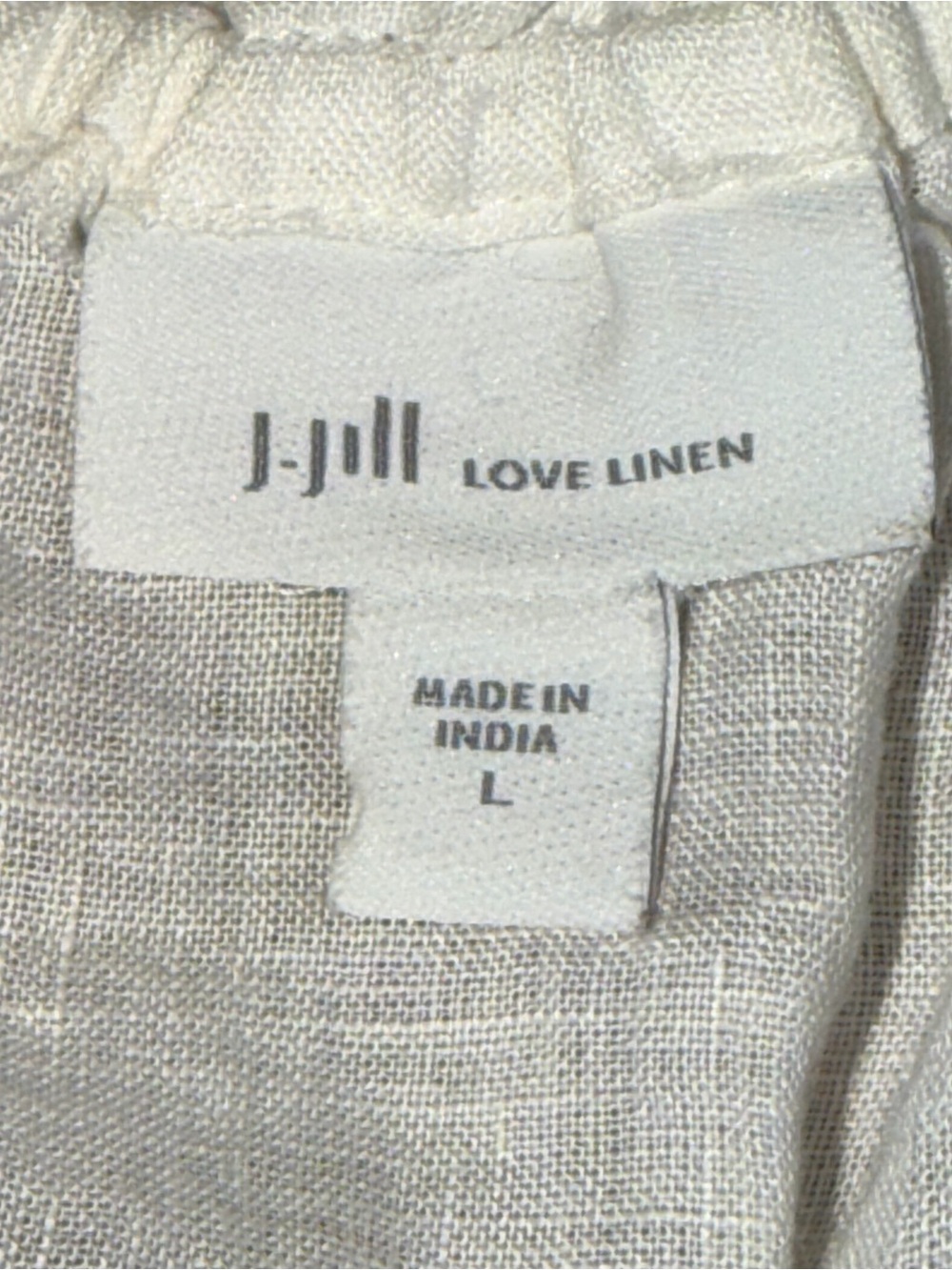 J Jill Love Linen White Lace Tunic Boho Peasant Coastal Cottagecore Top Sz L - Picture 3 of 6